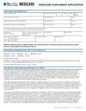 Fillable Online Medicare Supplement Enrollment Form Fax Email Print