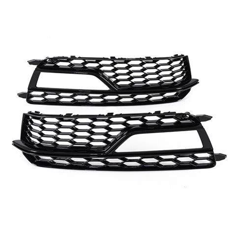 Pcs Front Fog Light Grille Cover Grill Honeycomb For Audi S A Sline