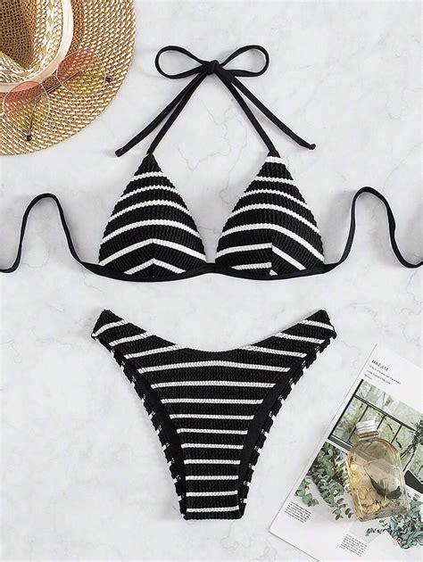 Shein Swim Ensemble De Maillot De Bain Bikini Soutien Gorge Triangle