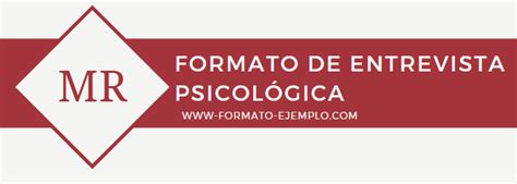 Formato De Entrevista Psicol Gica Para Imprimir Word Y Pdf