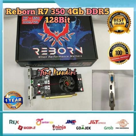 Promo Vga Card Reborn Radeon R7 350 4gb Ddr5 128bit Garansi Resmi