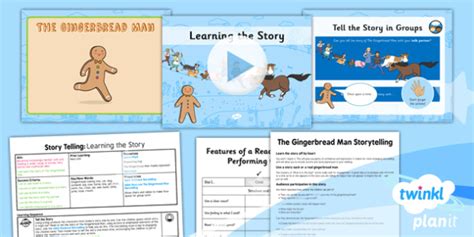 Traditional Tales The Gingerbread Man Storytelling Y Lesson Pack