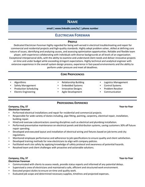 Electrician Resume Example And Guide 2021 Zipjob