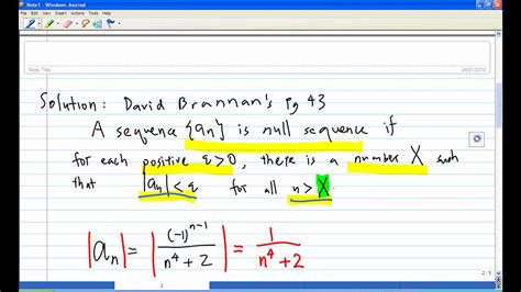 Definition Of Null Sequence Youtube