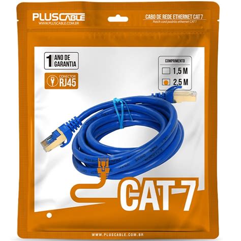 Cabo De Rede CAT 7 2 5M CAT725BL Azul PATCH CORD PLUS Cable Starhouse