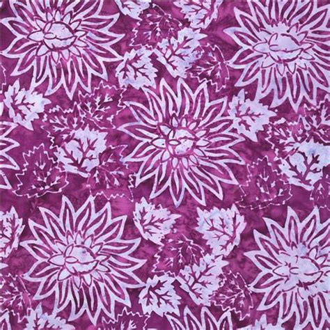 Purple Timeless Treasures Lilac Leaf Flower Sun Batik Fabric ModeS4u