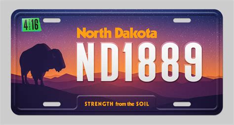 North Dakota License Plate by Adam Wiedman on Dribbble