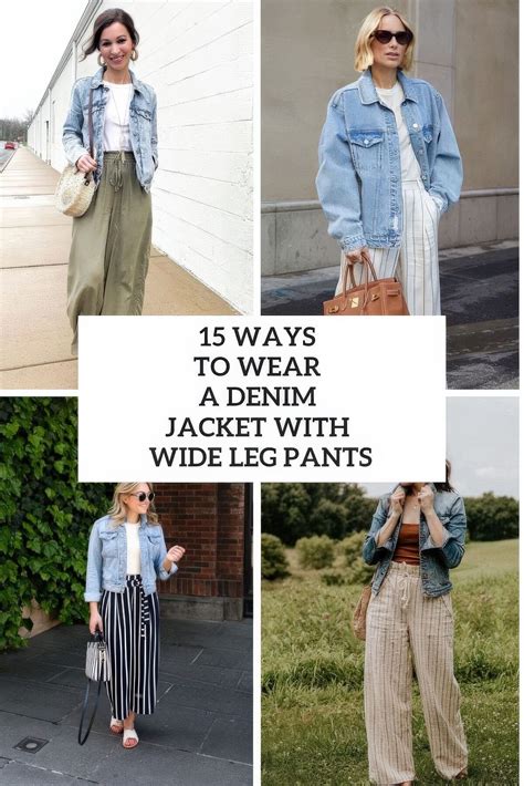 Ways To Wear Denim Jackets Or Vests With Wide Leg Pants Styleoholic