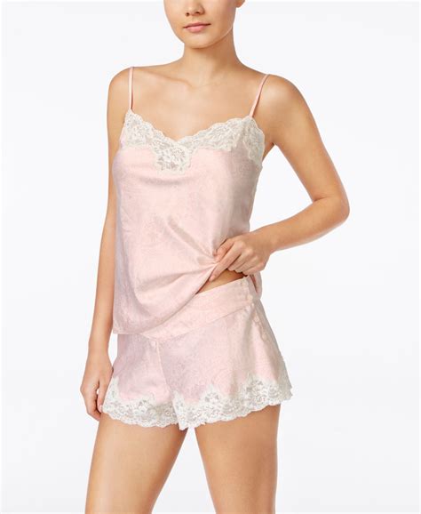 Lauren Ralph Lauren Satin Camisole And Shorts Pajama Set Macys Satin Camisole Short Pajama