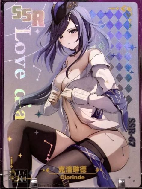 Clorinde Genshin Impact Carte Ssr Goddess Story Anime Waifu Holo Foil