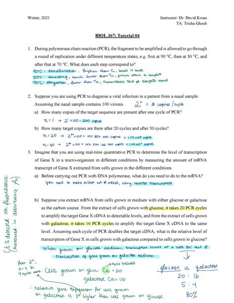 Tutorial 4 Winter 2021 Instructor Dr David Kwan TA Trisha Ghosh