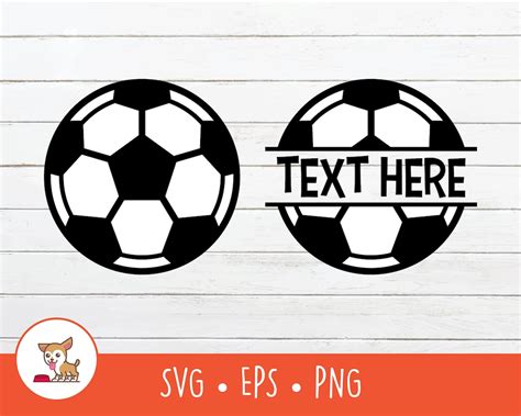 Soccer Svg Split Soccer Name Frame Soccer Ball Clipart Vector Soccer Cut File For Cricut Png