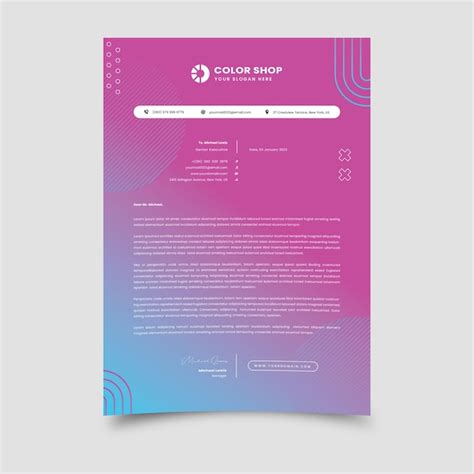 Premium Vector Letterhead Template Vector Design