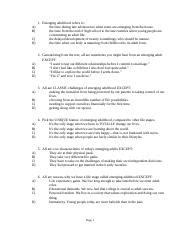 Chapter Multiple Choice Rtf C D Emerging Adulthood Refers To