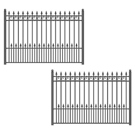 ALEKO 2 Panel Fence Kit London Design 8 Ft X 5 Ft Each Security Fence