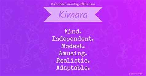 hidden meaning    kimara namious