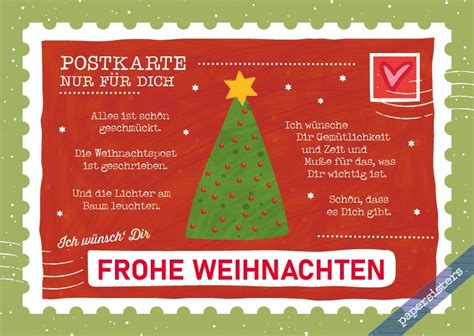 Postkarte Ich W Nsch Dir Frohe Weihnachten