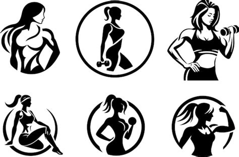 Premium Vector Woman Health Fitness Logo Concept Vector Black Color