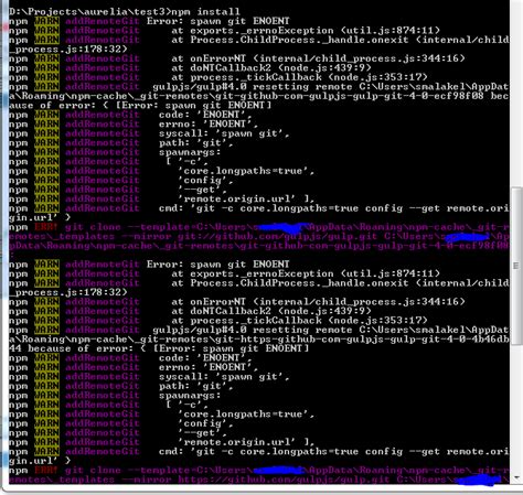 Nodejs Npm Update Error Fails To Execute Git Stack Overflow