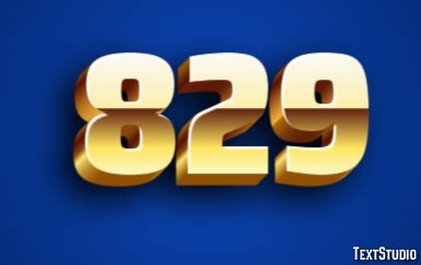 829 Text Effect and Logo Design Number