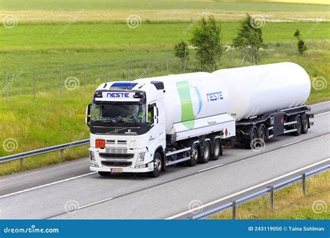 White Volvo Fh Tanker In Adr Haul Editorial Image Image Of