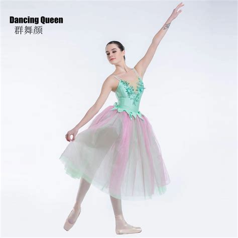 19215 Green Ballet Tutu For Girls Women Performance Ballet Tutu Long