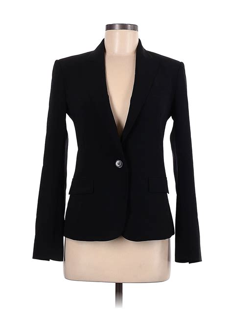 Theory Solid Black Blazer Size 4 81 Off Thredup