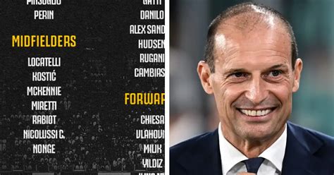 La Lista Dei Convocati Di Allegri Per Juve Napoli La Decisione Su Weah Calcio