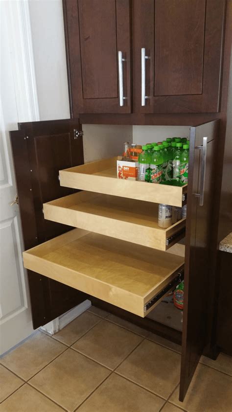 Diy Pull Out Pantry Shelf Pantry Pullout Shelves Kitchen Atlanta