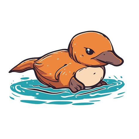 Premium Vector Illustration Of A Duck Swimming In The Water Vector