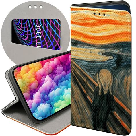 ETUI Z KLAPKĄ DO SONY XPERIA L1 WZORY EDVARD MUNCH KRZYK MALARSTWO