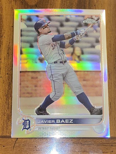 2022 Topps Chrome Sonic Refractor 147 Javier Baez Detroit Tigers EBay