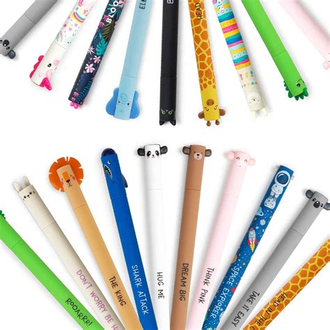 Legami Erasable Pen Kawaii Cute Animal Gel Pens School Stationery All