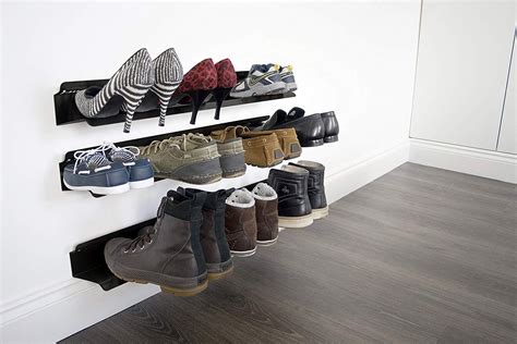 J Me Horizontal Shoe Rack Organizer Mounted Wall Storage Shelf Shoe Holder Kee