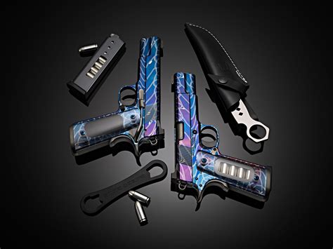 Eggerling Bespoke Damascus 1911s - Cabot Guns