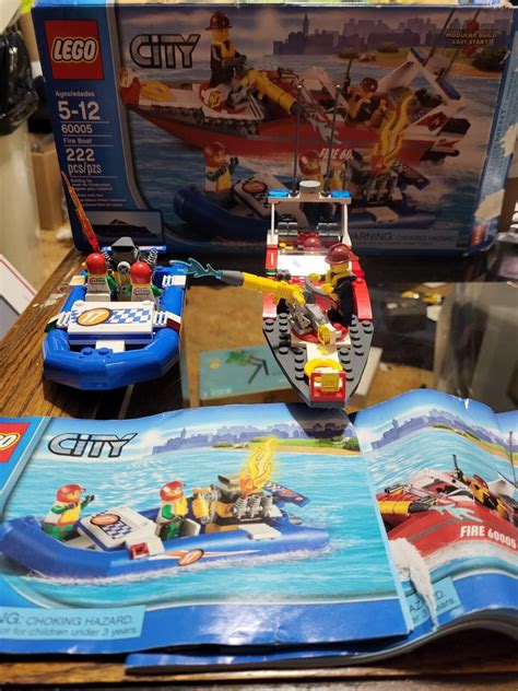 Lego City 60005 Fire Boat Retired 100 Complete In Box 673419188012 Ebay