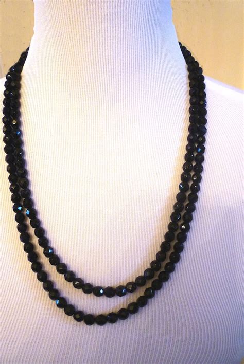 Vintage Double Strand Faceted Gem