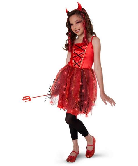 Devil Dazzling Light Up Kids Costume Devil Halloween Costumes