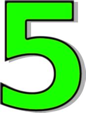 Green Number 5 - ClipArt Best