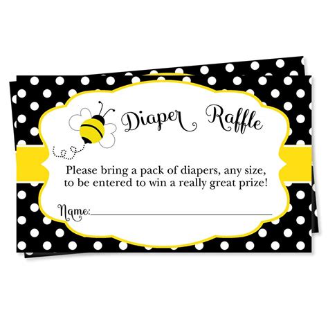 Buy Bee Baby Shower Diaper Raffle Tickets Babee On The Way What S