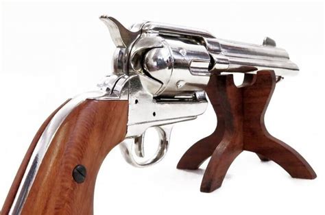 Denix M1873 Non Firing Quick Draw Revolver Replica In Nickel Finish