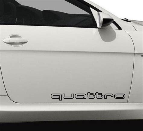 2 Quattro Outlined Audi A3 A4 A6 A8 Rs3 Rs4 Stickers Decals