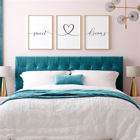 Sweet Dreams Wall Decor, Bedroom Wall Art, Sweet Dreams Heart Print ...