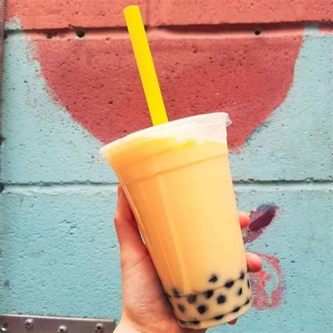 Mango Boba Milk Tea Mango Tapioca Pearls Popping Pearls Recette