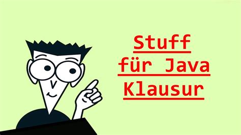 How To Java KLAUSURVORBEREITUNG YouTube