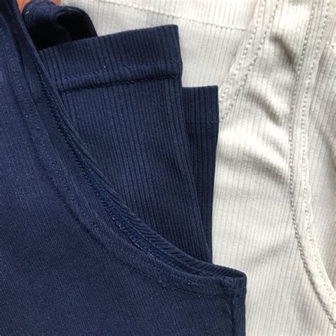 Tops Set Of Two Stretch Tank Camisole Nude And Navy Euc Poshmark