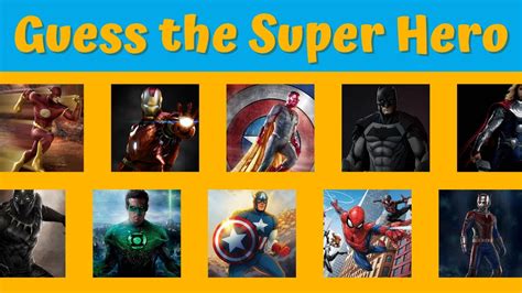 Guess The Superhero Challenge Can You Identify The Superhero By Its