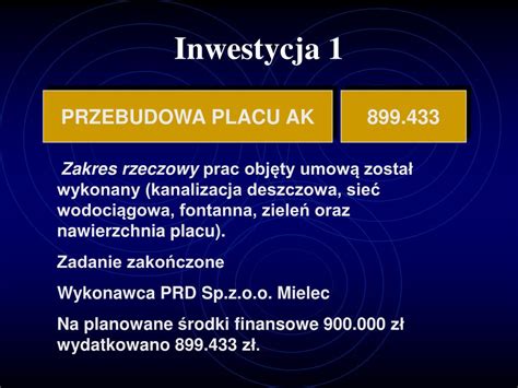 PPT SPRAWOZDANIE Z WYKONANIA BUDŻETU MIASTA MIELCA za rok 2002