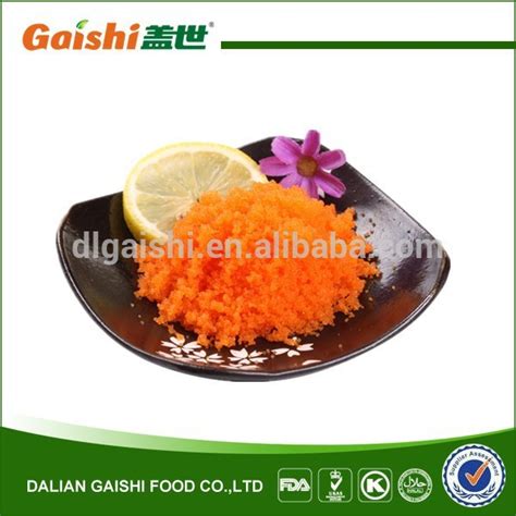 Japanese Sushi Topping Halal Masago Frozen Seasoned Capelin Roe Orange