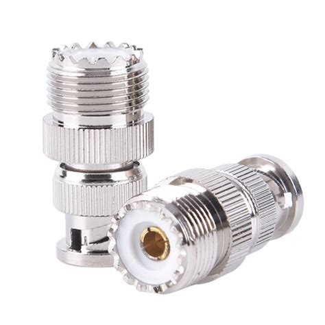 Pc Bnc Male Plug To Uhf So Pl Female Jack Rf Coaxial Adapter